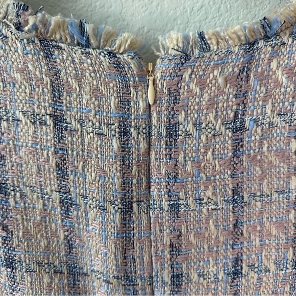 NWT L'Agence Florian Florian Tweed
Shift Mini Dress SZ L - Picture 8 of 9